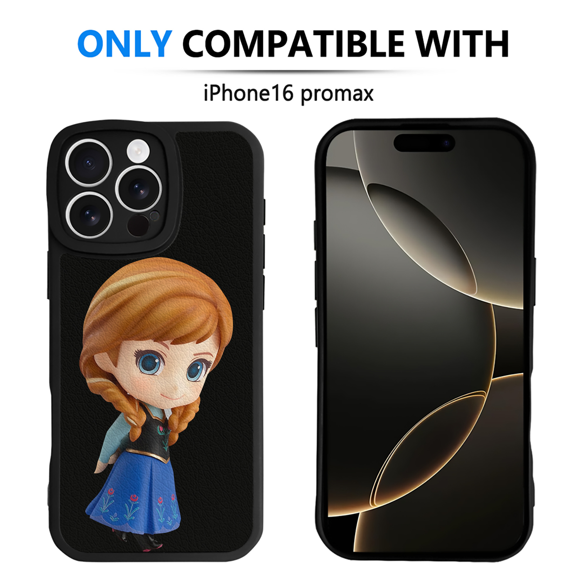 （画像用） アナと雪の女王 アンナ エルサ Frozen Anna Elsa 【iPhone 16シリーズ対応】シリコンスマホケース（レザー調） 材質：シリコン